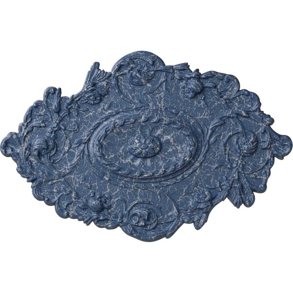 Ekena Millwork Strasbourg Ceiling Medallion, Hand-Painted Americana Crackle, 30 1/2"W x 20"H x 1 1/2"P CM30SGAMC - main